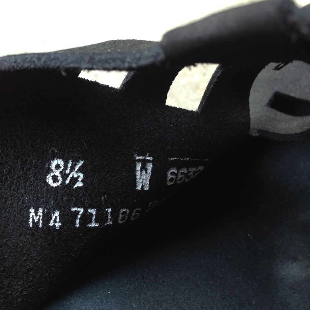 đź’¸SOLDđź’¸Munro American black nubuck sandals wide - Picture 5 of 6